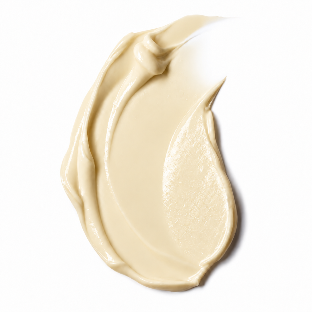 Texture cremosa color avorio giallastro della Crema Viso Rassodante PNEI MAN